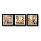 Set 3 Cuadros Beethoven Mozart Bach Art Música Clasica