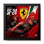 Cuadro Ferrari Sf-24 Fórmula 1  Auto Deportivo Coleccion Marco Negro