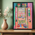Cuadro Dormitorio Living Matisse Vista Desde La Ventana Arte Marco Negro