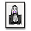 Cuadro Beyonce Chicle Pop Art Fashion Decoracion Paspartú