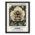 Cuadro Abeja William Morris Arte Botanico Flores Exposición Marco Negro