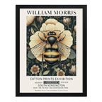 Cuadro Abeja William Morris Arte Botanico Flores Exposición Marco Negro