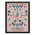 Cuadro Dormitorio Flores Romántica William Morris Botanico 2 Marco Negro