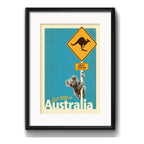 Cuadro Australia Koala Caguro Ciudad Decoracion Con Paspartú