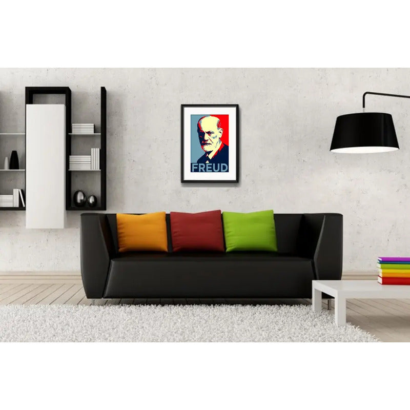 Cuadro Sigmund Freud Pop Art Decoracion Con Paspartú