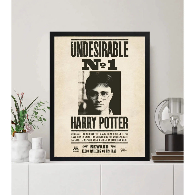 Cuadro Harry Potter Undesirable Indeseable N 1 Pelicula Arte Marco Negro