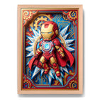 Cuadro Hombre De Hierro Superheroes 3d Dormitorio Infantil Marco Negro