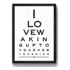 Cuadro Test Visual Frase Amor Love Regalo Decoracion