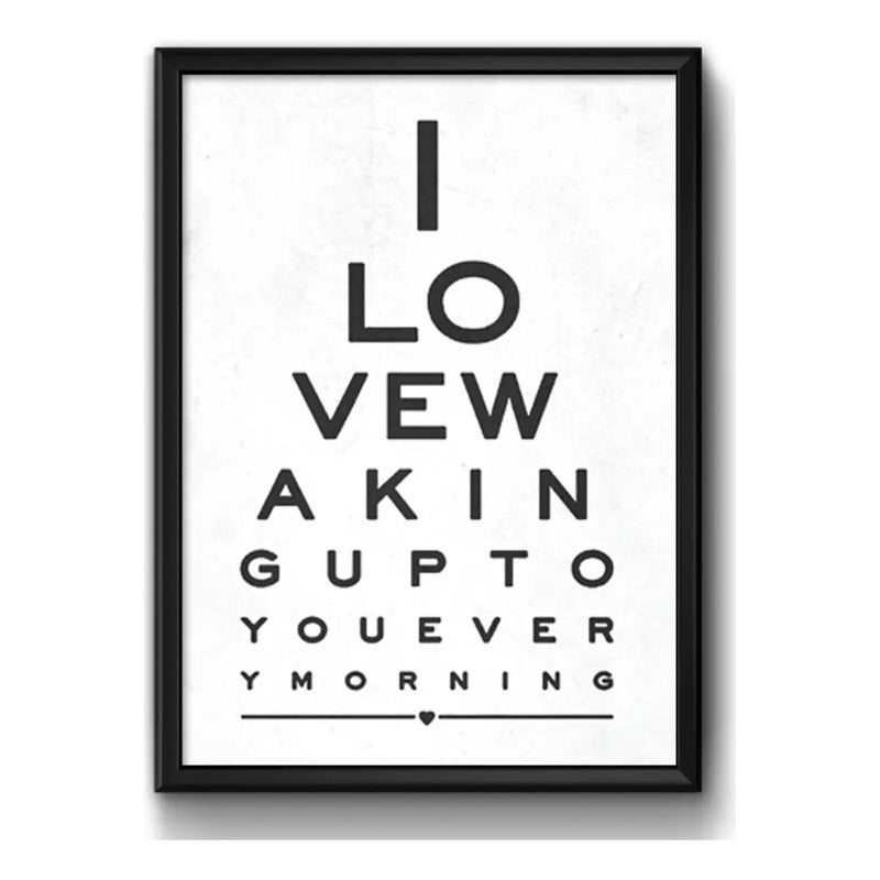 Cuadro Test Visual Frase Amor Love Regalo Decoracion
