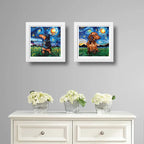 Set 2 Cuadros Perro Van Gogh Dachshund Mascotas Decoracion