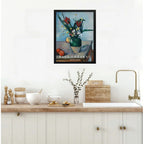 Cuadro Dormitorio Living Paul Cézanne El Jarrón De Tulipanes Marco Negro