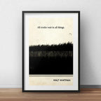 Cuadro Walt Whitman Minimalista Escritor Poeta Con Paspartú Marco Negro