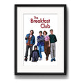 Cuadro Breakfast Club De Los Cinco Pelicula Bs3 Con Paspartú Marco Negro