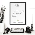 Cuadro Pistas De Carreras Autodromo Formula 1 Minimalista Imola Italia Marco Negro