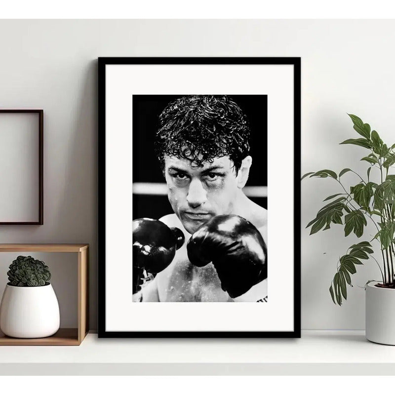 Cuadro Raging Bull Toro Salvaje Robert De Niro Con Paspartú Marco Negro