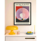 Cuadro Dormitorio Living Hilma Klint Las Palomas N. 2 Museo Marco Negro