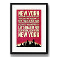 Cuadro Alicia Keys New York Letra Arte Decoracion Paspartú Marco Negro