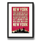 Cuadro Alicia Keys New York Letra Arte Decoracion Paspartú Marco Negro