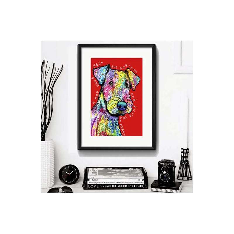 Cuadro Perro Pop Art Todas Las Razas Decoracion Con Paspartú