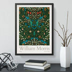 Cuadro William Morris Tulip Flores Plantas Arte Decoracion Marco Negro