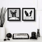 Set 2 Cuadros Perro Baño Mascota Diario Decoracion Pet Brs10