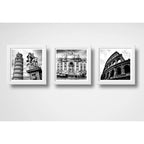 Set 3 Cuadros Italia Roma Coliseo Blanco Y Negro Decoracion
