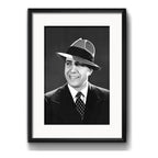 Cuadro Carlos Gardel Tango Cantante Decoracion Con Paspartu Marco Negro
