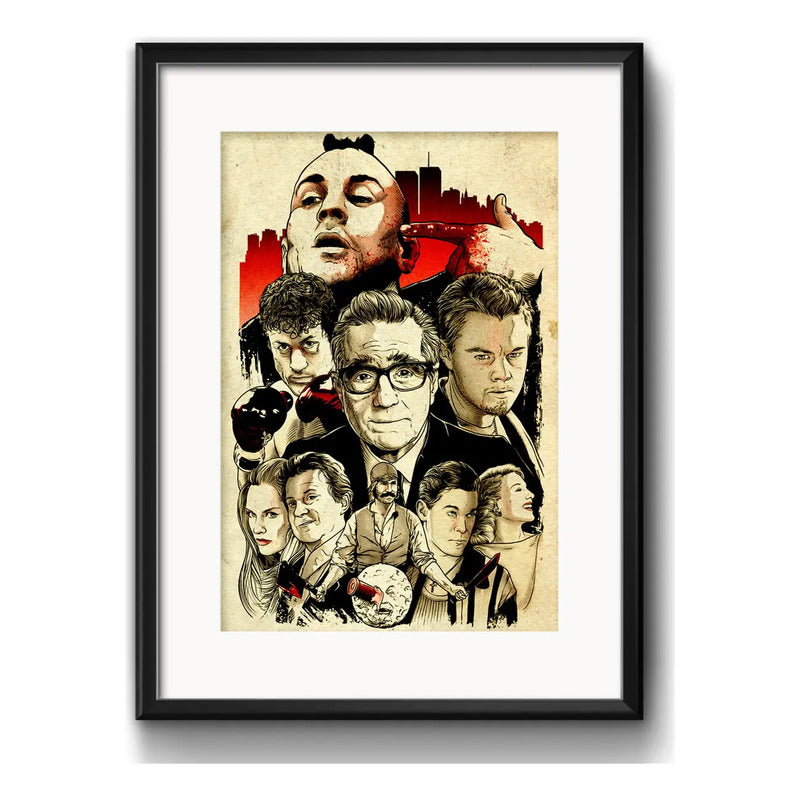 Cuadro Martin Scorsese Peliculas Cinema Decoracion Paspartú Marco Negro