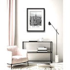 Cuadro New York Blanco Negro Foto B1 53x43cm Con Paspartú Marco Negro