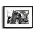 Cuadro Montevideo Foto Blanco Negro Br1 53x43cm Con Paspartú Puerta De La Ciudadela Con Marco Negro