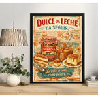 Cuadro Dulce Leche Y A Seguir La Vida Es Corta Postre Cocina Marco Negro