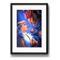 Cuadro Street Fighter Game Juego Decoracion Con Paspartú Marco Negro