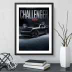 Cuadro Dodge Challenger Srt8 Auto Modelo Carrera Decoracion Marco Negro