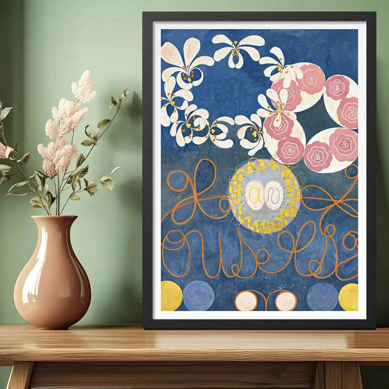 Cuadro Dormitorio Living Hilma Af Klint Arte Infancia N. 1 Marco Negro