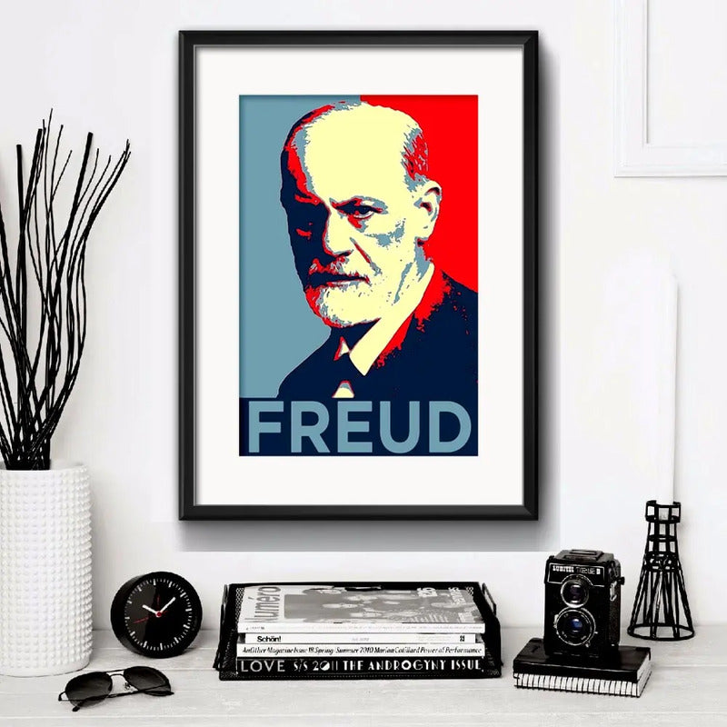 Cuadro Sigmund Freud Pop Art Decoracion Con Paspartú