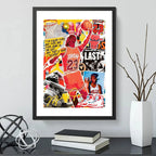 Cuadro Michael Jordan 23 Basket Nba Chicago Bulls Deporte Marco Negro
