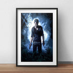 Cuadro Uncharted Game Juego Decoracion Con Paspartú Marco Negro