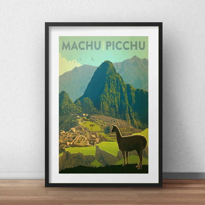 Cuadro Machu Picchu Peru Ciudad Arte Decoracion Con Paspartú