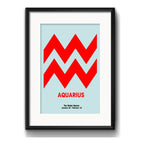 Cuadro Acuario Signo Zodiaco Astrologia Arte Con Paspartú