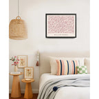 Cuadro Dormitorio Living William Morris Sauce Rosa Plantas Marco Negro