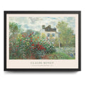 Cuadro Dormitorio Living Monet El Jardin Del Artista Flores Marco Negro