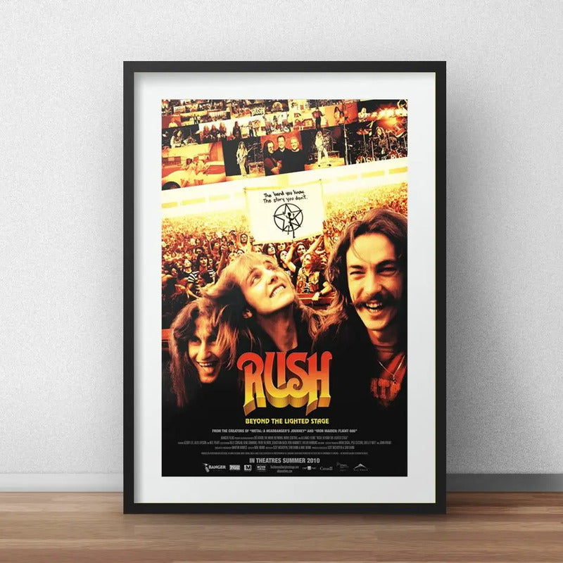 Cuadro Rush Rock Clasico Musica Album Decoracion Paspartú Marco Negro