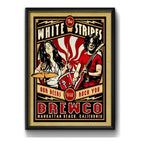 Cuadro White Stripes Indie Rock Arte Jack White Decoracion Marco Negro