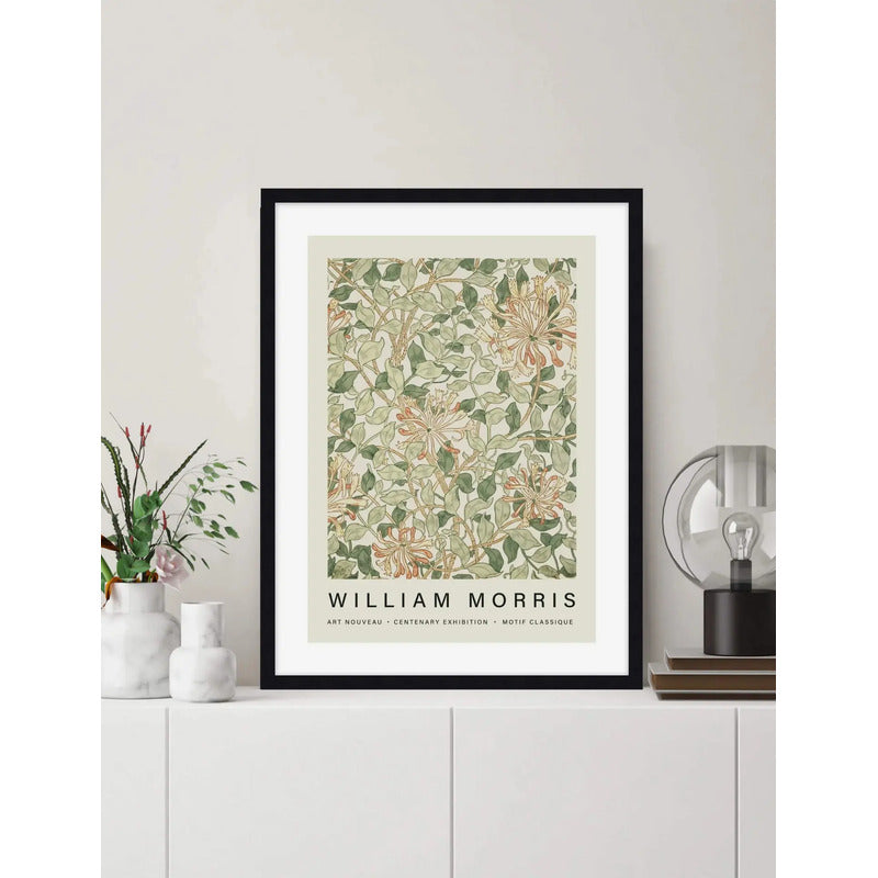 Cuadro William Morris Movimiento Arts & Crafts Pinturas Arte Honeysuckle Negro