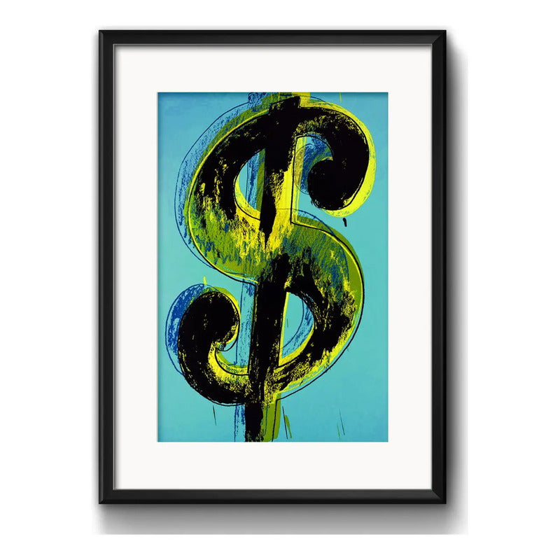 Cuadro Andy Warhol Pop Art Money $ Decoracion Con Paspartu
