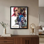 Cuadro Arcane Serie League Of Legends Game Geek Decoracion Marco Negro