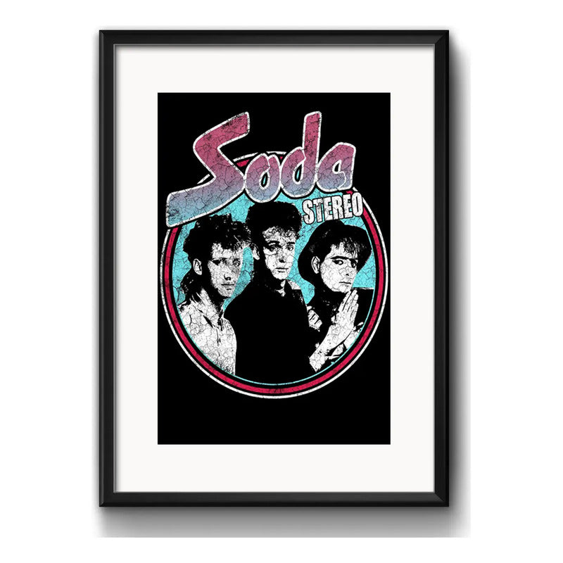Cuadro Soda Stereo Banda Rock Brs1 Decoracion Con Paspartú