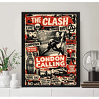 Cuadro The Clash London Calling Punk Rock Musica Decoracion Marco Negro