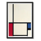 Cuadro Piet Mondrian Arte Modernismo Obras Decoracion Composition In Colours No.1 With Red And Blue Con Marco Negro