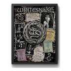 Cuadro Whitesnake Banda Hard Rock David Coverdale Colección De Recuerdos Negro